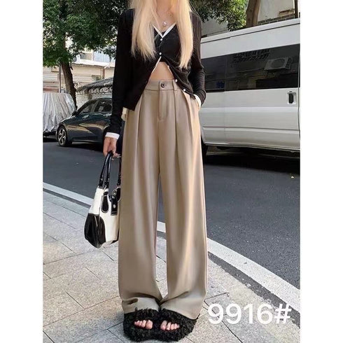 Formal Pleated Wide Leg Trousers